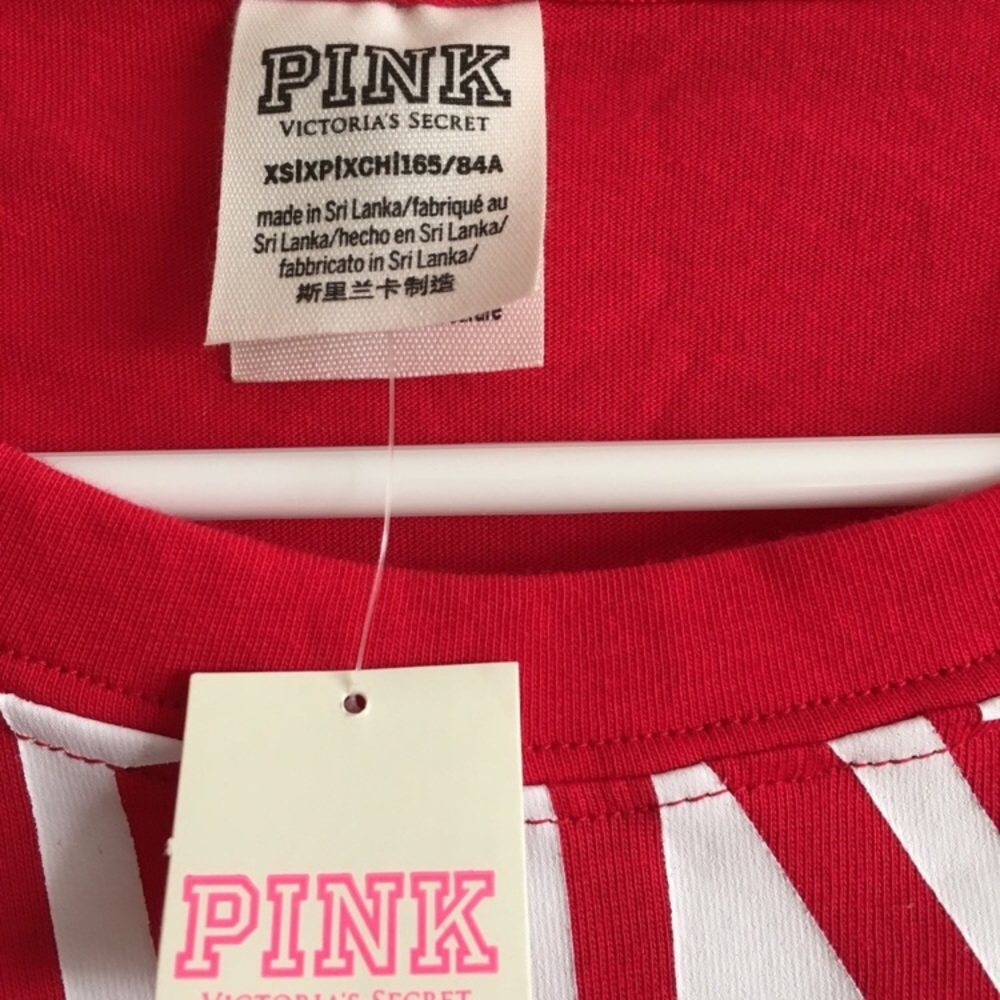 NWT PINK VS Campus Crop Tee - Picture 6 of 8